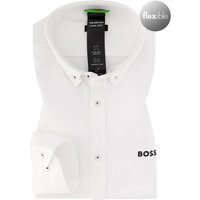 BOSS Green Herren Hemd weiß Jersey von BOSS Green