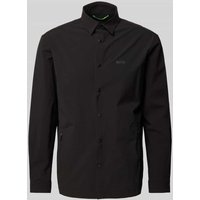 BOSS Green Hemdjacke mit Druckknopfleiste Modell 'Basin' in Black, Größe M von BOSS Green