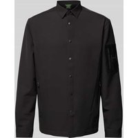 BOSS Green Hemdjacke mit Reißverschlusstaschen Modell 'EXPEDIT' in Black, Größe XL von BOSS Green