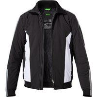 BOSS Green Herren Blouson Schwarz Mikrofaser unifarben von BOSS Green