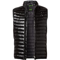 BOSS Green Herren Daunenweste Schwarz Mikrofaser unifarben von BOSS Green