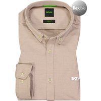 BOSS Green Herren Hemd beige Jersey von BOSS Green