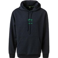 BOSS Green Herren Hoodie blau Mikrofaser unifarben von BOSS Green