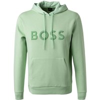 BOSS Green Herren Hoodie grün Baumwolle Logo und Motiv von BOSS Green