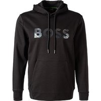 BOSS Green Herren Hoodie schwarz Baumwolle Logo und Motiv von BOSS Green