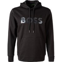 BOSS Green Herren Hoodie schwarz Baumwolle Logo und Motiv von BOSS Green