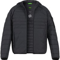 BOSS Green Herren Steppjacke Schwarz Mikrofaser unifarben von BOSS Green