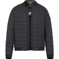 BOSS Green Herren Steppjacke Schwarz Mikrofaser unifarben von BOSS Green