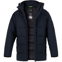 BOSS Green Herren Daunenjacke blau Mikrofaser unifarben von BOSS Green