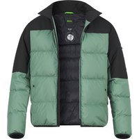 BOSS Green Herren Daunenjacke grün Mikrofaser unifarben von BOSS Green