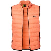 BOSS Green Herren Steppweste orange Mikrofaser unifarben von BOSS Green