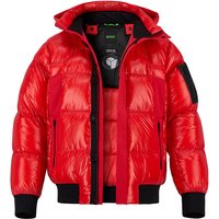 BOSS Green Herren Daunenjacke rot Mikrofaser unifarben von BOSS Green