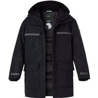BOSS Green Herren Funktionsparka schwarz Mikrofaser unifarben von BOSS Green
