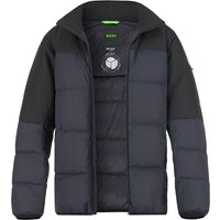 BOSS Green Herren Daunenjacke blau Mikrofaser unifarben von BOSS Green