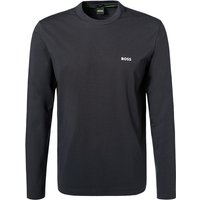 BOSS Green Herren Longsleeve blau Baumwolle von BOSS Green