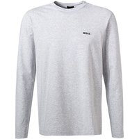 BOSS Green Herren Longsleeve grau Baumwolle von BOSS Green