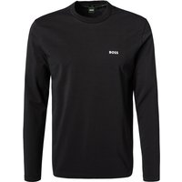 BOSS Green Herren Longsleeve schwarz Baumwolle von BOSS Green