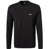 BOSS Green Herren Longsleeve schwarz Baumwolle von BOSS Green