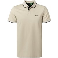 BOSS Green Herren Polo-Shirt beige Baumwoll-Piqué von BOSS Green