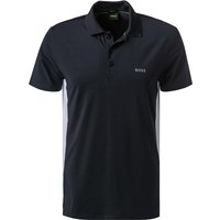 BOSS Green Herren Polo-Shirt blau Mikrofaser von BOSS Green