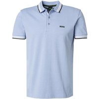 BOSS Green Herren Polo-Shirt blau Baumwoll-Piqué von BOSS Green