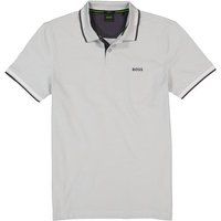 BOSS Green Herren Polo-Shirt grau Baumwoll-Piqué von BOSS Green