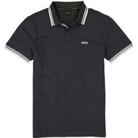 BOSS Green Herren Polo-Shirt grau Baumwoll-Piqué von BOSS Green