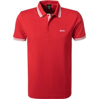 BOSS Green Herren Polo-Shirt rot Baumwoll-Piqué von BOSS Green