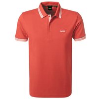 BOSS Green Herren Polo-Shirt rot Baumwoll-Piqué von BOSS Green