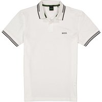 BOSS Green Herren Polo-Shirt weiß Baumwoll-Piqué von BOSS Green