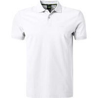 BOSS Green Herren Polo-Shirt weiß Baumwoll-Piqué von BOSS Green