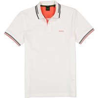 BOSS Green Herren Polo-Shirt weiß Baumwoll-Piqué von BOSS Green