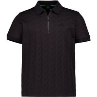 BOSS Green Herren Zip-Polo schwarz Baumwolle von BOSS Green