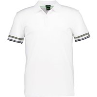 BOSS Green Herren Polo-Shirt weiß Slim Fit von BOSS Green