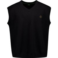 BOSS Green Herren Pullunder Schwarz Schurwolle unifarben von BOSS Green