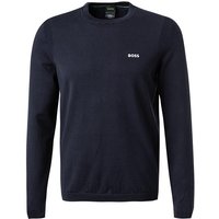 BOSS Green Herren Pullover blau Baumwolle unifarben von BOSS Green