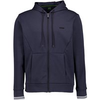 BOSS Green Herren Sweatjacke blau Baumwolle unifarben von BOSS Green