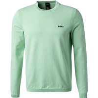 BOSS Green Herren Pullover grün Baumwolle unifarben von BOSS Green