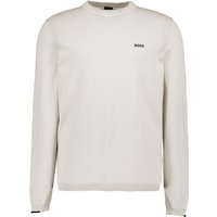 BOSS Green Herren Pullover beige Baumwolle unifarben von BOSS Green