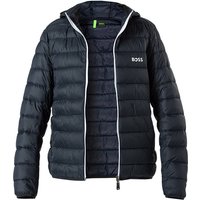 BOSS Green Herren Steppjacke blau Mikrofaser unifarben von BOSS Green