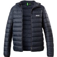 BOSS Green Herren Steppjacke blau Mikrofaser unifarben von BOSS Green