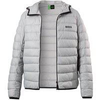 BOSS Green Herren Steppjacke grau Mikrofaser unifarben von BOSS Green