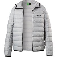 BOSS Green Herren Steppjacke grau Mikrofaser unifarben von BOSS Green