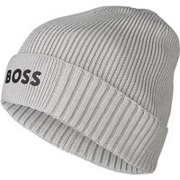 BOSS Green Herren Strickmütze grau Baumwolle von BOSS Green