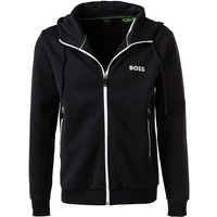 BOSS Green Herren Sweatjacke blau Baumwolle unifarben von BOSS Green