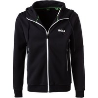 BOSS Green Herren Sweatjacke blau Baumwolle unifarben von BOSS Green