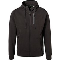 BOSS Green Herren Sweatjacke schwarz Baumwolle unifarben von BOSS Green