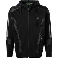 BOSS Green Herren Sweatjacke schwarz Baumwolle unifarben von BOSS Green