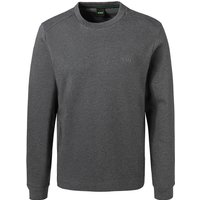 BOSS Green Herren Sweatshirt grau Baumwolle unifarben von BOSS Green