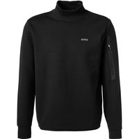 BOSS Green Herren Sweatshirt schwarz Baumwolle unifarben von BOSS Green